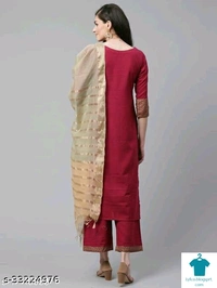 Product Name: *Fancy Women Cotton A-line Solid Long Kurti With Palazzos*Fabric: CottonSleeve Length: Three-Quarter SleevesPattern: PrintedCombo of: Single - Size- XL