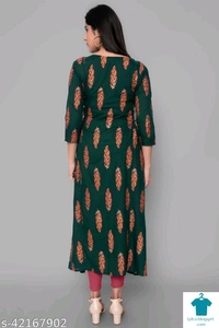 Product Name: *Womens Gold Printed kurta*Fabric: RayonSleeve Length: Three-Quarter SleevesPattern: PrintedCombo of: Single - size- M