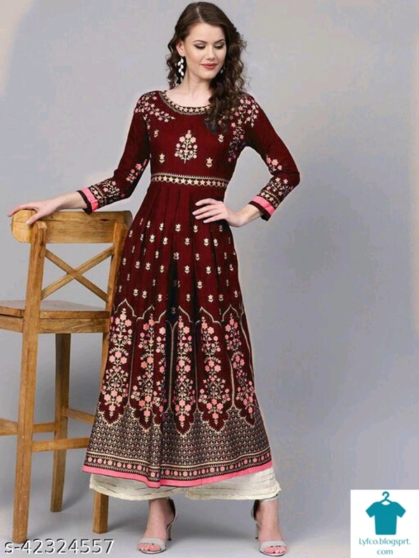 Product Name: *New Reyon Supar Dupar Hit Foil  Kurti By Morni Creation Kurt*Fabric: RayonSleeve Length: Three-Quarter SleevesPattern: PrintedCombo of: Single - size- XXXL