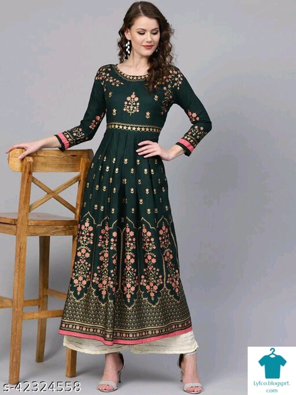Product Name: *New Reyon Supar Dupar Hit Foil  Kurti By Morni Creation Kurt*Fabric: RayonSleeve Length: Three-Quarter SleevesPattern: PrintedCombo of: Single - size- XXXL