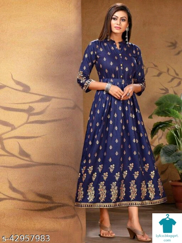 Product Name: *Aakarsha Drishya Kurtis*Fabric: RayonSleeve Length: Three-Quarter SleevesPattern: PrintedCombo of: Single - size- XL