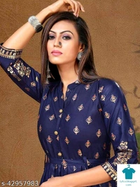 Product Name: *Aakarsha Drishya Kurtis*Fabric: RayonSleeve Length: Three-Quarter SleevesPattern: PrintedCombo of: Single - size- XL