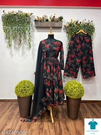 Product Name: *Kurti And Plazzzo*Fabric: GeorgetteCombo of: Single - size-  M