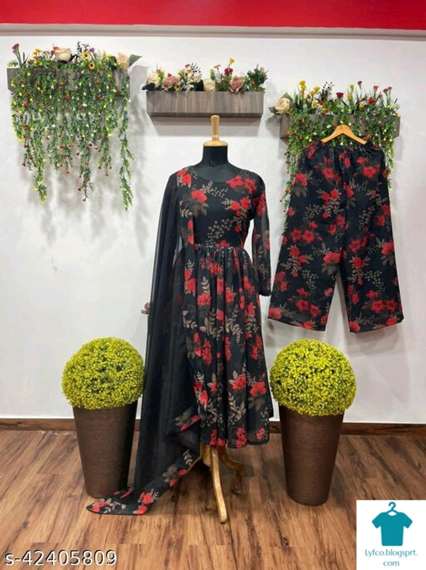 Product Name: *Kurti And Plazzzo*Fabric: GeorgetteCombo of: Single - size-  M