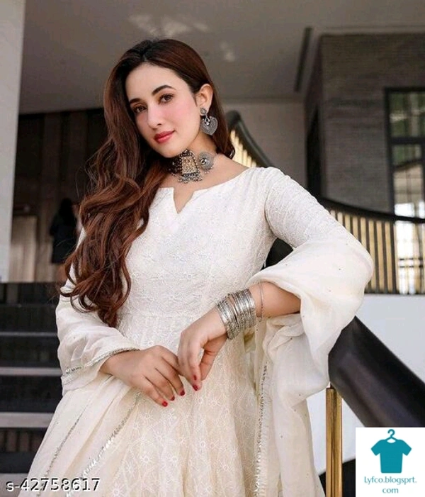 Product Name: *Aakarsha Refined Kurtis*Fabric: CottonSleeve Length: Three-Quarter SleevesPattern: ChikankariCombo of: Single - size- L ( Free size )
