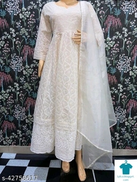 Product Name: *Aakarsha Refined Kurtis*Fabric: CottonSleeve Length: Three-Quarter SleevesPattern: ChikankariCombo of: Single - size- L ( Free size )