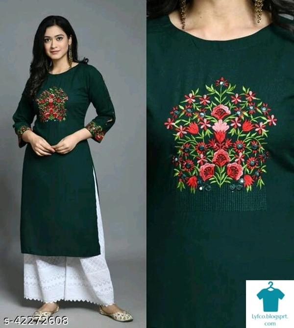 Product Name: *Banita Voguish Women Kurta Sets*Kurta Fabric: RayonBottomwear Fabric: Cotton CambricFabric: RayonSet Type: Kurta With BottomwearBottom Type: Palazzos - colour- Yellow