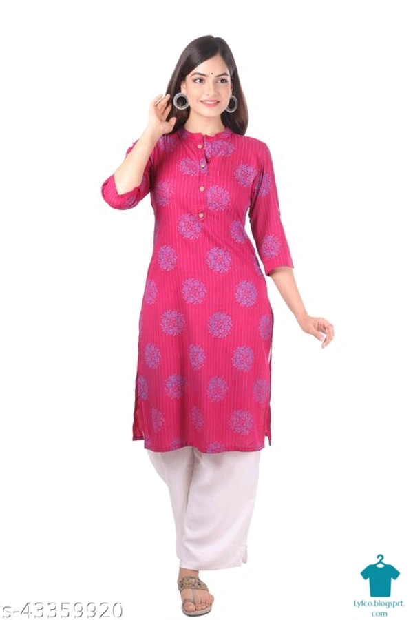 Product Name: *Woman Stylish Kurta With Pallazo Set - Pink*Kurta Fabric: RayonBottomwear Fabric: RayonFabric: No DupattaSleeve Length: Three-Quarter SleevesSet Type: Kurta With BottomwearBottom Type: PalazzosMultipack: Single - size- XL