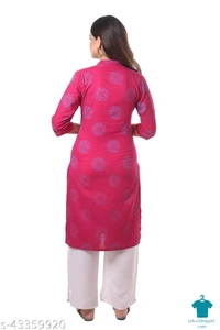 Product Name: *Woman Stylish Kurta With Pallazo Set - Pink*Kurta Fabric: RayonBottomwear Fabric: RayonFabric: No DupattaSleeve Length: Three-Quarter SleevesSet Type: Kurta With BottomwearBottom Type: PalazzosMultipack: Single - size- XL
