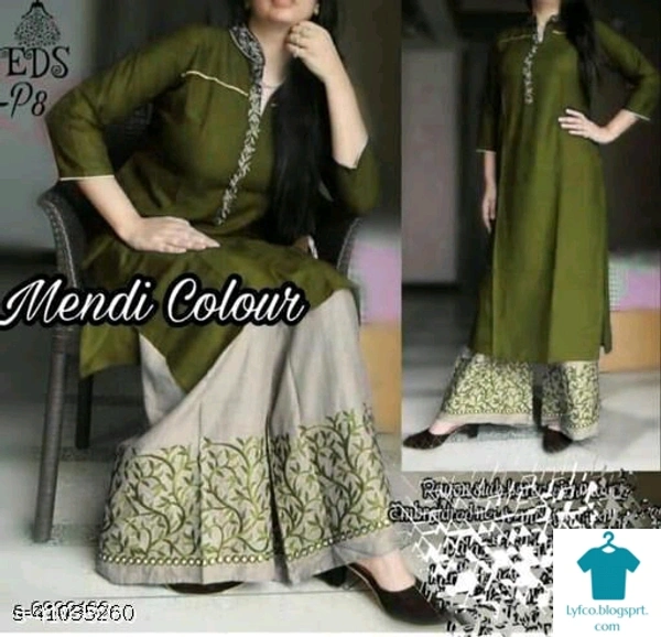 Adrika Graceful Women Kurta SetsKurta Fabric: CottonBottomwear Fabric: CottonFabric: CottonSet Type: Kurta With BottomwearBottom Type: Pants - colour- yellow, size- XXL
