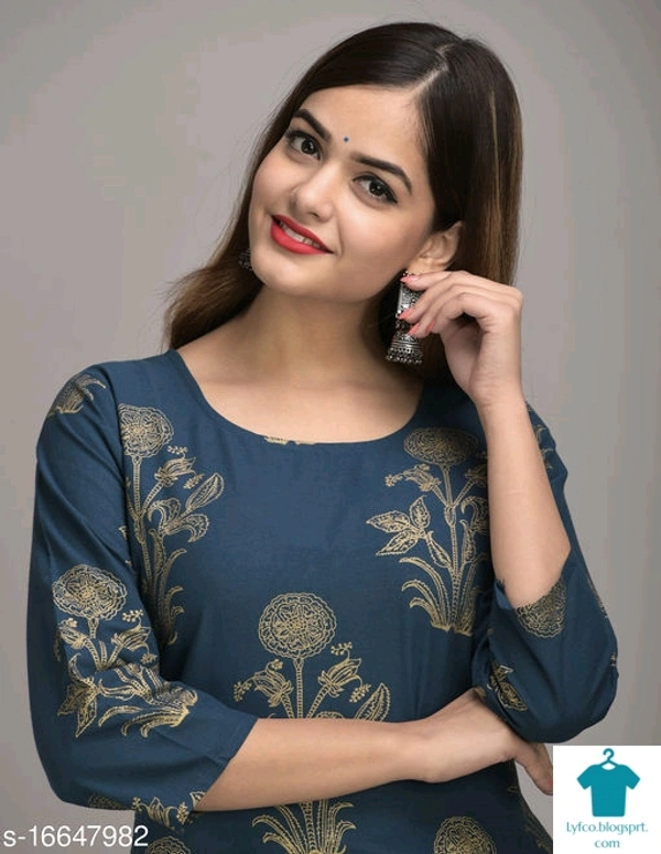 Women's Printed Cotton Blend Kurta Set with ShararaKurta Fabric: Cotton Blend
Bottomwear Fabric: Cotton Blend
Fabric: Cotton Blend
Sleeve Length: Three-Quarter Sleeves
Set Type: Kurta With Bottomwear
Bottom Type: Sharara
Pattern: Printed
Multipack: Single - Colour- Dark Red, Size- XXL