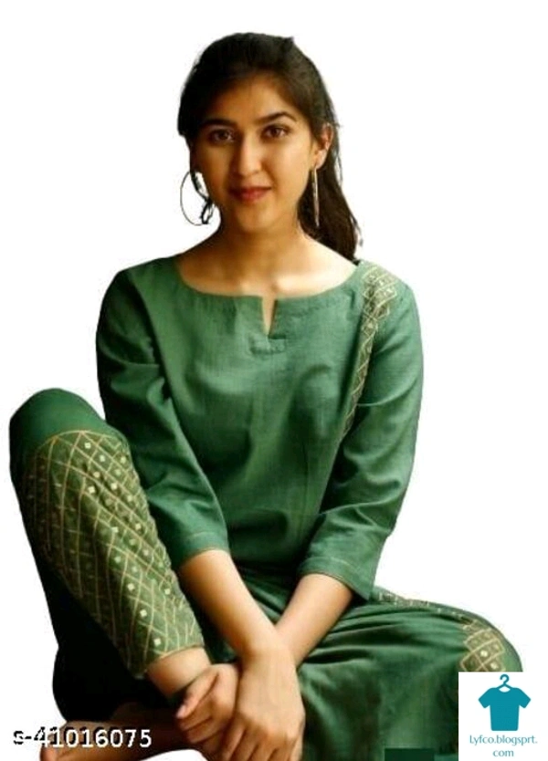 Product Name: *Aishani Graceful Women Kurta Sets*Kurta Fabric: RayonBottomwear Fabric: RayonFabric: No DupattaSleeve Length: Three-Quarter SleevesSet Type: Kurta With BottomwearBottom Type: PantsPattern: EmbroideredMultipack: Single - size- S
