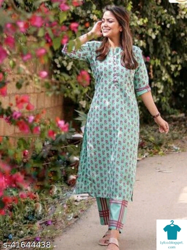 Product Name: *pinkvilla printed kurti with pant*Kurta Fabric: RayonBottomwear Fabric: RayonFabric: No DupattaSet Type: Kurta With BottomwearBottom Type: Pants - size- s