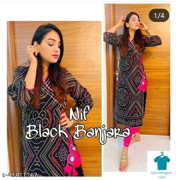 Product Name: *Kurta Set*Kurta Fabric: RayonBottomwear Fabric: RayonFabric: No DupattaSleeve Length: Three-Quarter SleevesBottom Type: PantsPattern: PrintedMultipack: Single - size- M