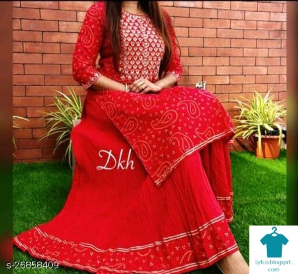 Product Name: *Kashvi Petite Women Kurta Sets*Kurta Fabric: RayonBottomwear Fabric: RayonFabric: No DupattaSleeve Length: Three-Quarter SleevesSet Type: Kurta With BottomwearBottom Type: SkirtPattern: PrintedMultipack: Single - size- XXL