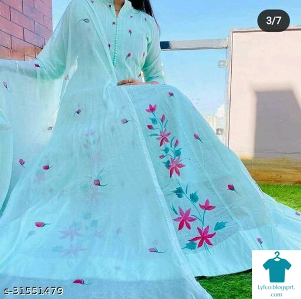 Product Name: *Latest Trending Kurta With Dupatta*Kurta Fabric: RayonBottomwear Fabric: No BottomwearFabric: RayonSleeve Length: Three-Quarter SleevesSet Type: Kurta With DupattaBottom Type: No BottomwearPattern: PrintedMultipack: Single - size- M