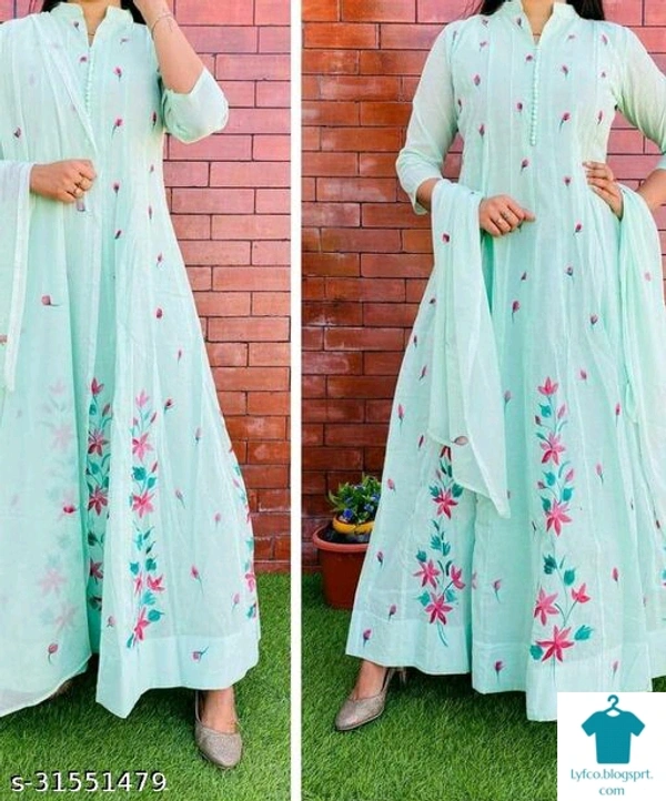 Product Name: *Latest Trending Kurta With Dupatta*Kurta Fabric: RayonBottomwear Fabric: No BottomwearFabric: RayonSleeve Length: Three-Quarter SleevesSet Type: Kurta With DupattaBottom Type: No BottomwearPattern: PrintedMultipack: Single - size- M