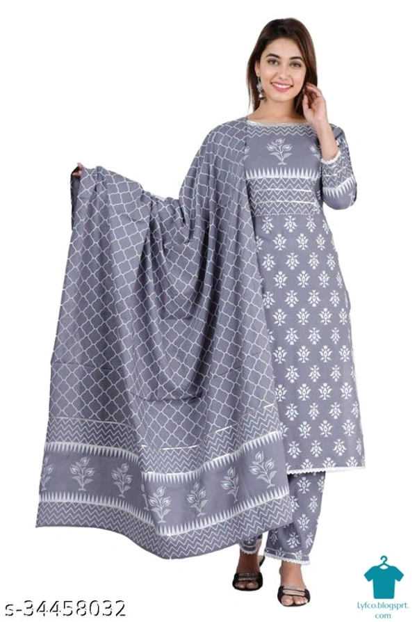 Product Name: *Charvi Fashionable Women Kurta Sets*Kurta Fabric: RayonBottomwear Fabric: RayonFabric: RayonSleeve Length: Three-Quarter SleevesSet Type: Kurta With Dupatta And BottomwearBottom Type: PantsPattern: PrintedMultipack: Single - size- XXL