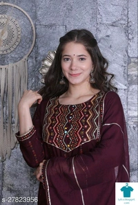 Product Name: *Jivika Refined Women Kurta Sets*Kurta Fabric: RayonBottomwear Fabric: RayonFabric: ChiffonSet Type: Kurta With Dupatta And BottomwearBottom Type: Pants - size- M