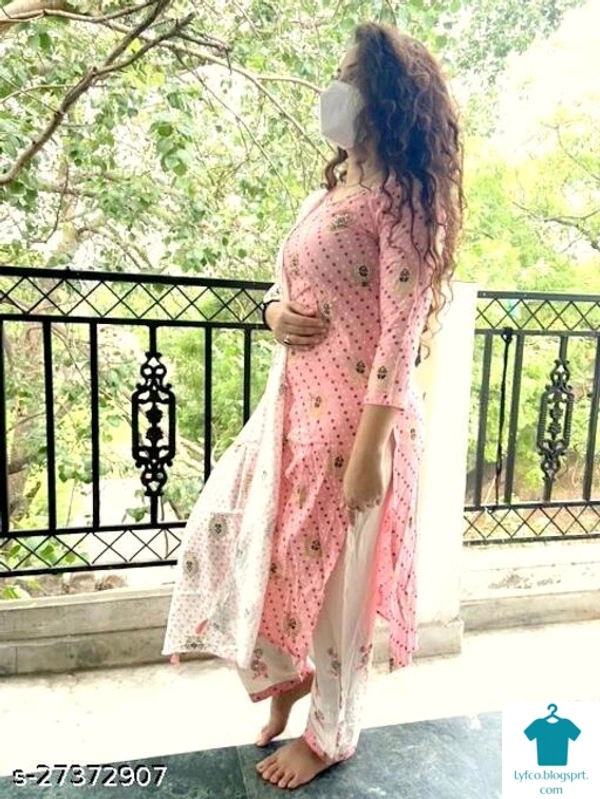 Product Name: *Jivika Ensemble Women Kurta Sets*Kurta Fabric: CottonBottomwear Fabric: CottonFabric: CottonSleeve Length: Long SleevesSet Type: Kurta With Dupatta And BottomwearBottom Type: PantsPattern: EmbroideredMultipack: Single - size- L