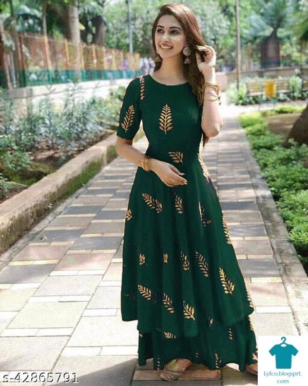 Product Name: *Alisha Graceful Women Kurta Sets*Kurta Fabric: RayonBottomwear Fabric: RayonFabric: RayonSet Type: Kurta With BottomwearBottom Type: Palazzos - size- XXL