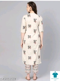 Product Name: *Charvi Graceful Women Kurta Sets*Kurta Fabric: RayonBottomwear Fabric: RayonFabric: RayonSet Type: Kurta With BottomwearBottom Type: Pants - size- L