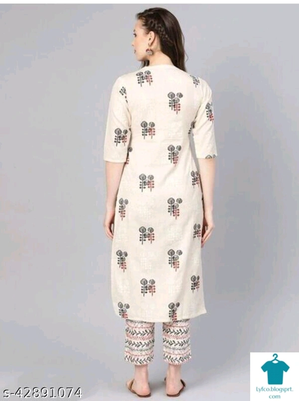 Product Name: *Charvi Graceful Women Kurta Sets*Kurta Fabric: RayonBottomwear Fabric: RayonFabric: RayonSet Type: Kurta With BottomwearBottom Type: Pants - size- L