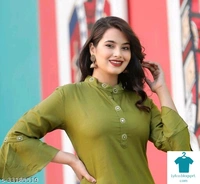 Product Name: *Jivika Refined Women Kurta Sets*Kurta Fabric: Rayon SlubBottomwear Fabric: Rayon SlubFabric: No DupattaSleeve Length: Three-Quarter SleevesSet Type: Kurta With BottomwearBottom Type: Dhoti PantsPattern: EmbroideredMultipack: Single - size- M