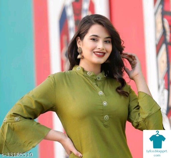 Product Name: *Jivika Refined Women Kurta Sets*Kurta Fabric: Rayon SlubBottomwear Fabric: Rayon SlubFabric: No DupattaSleeve Length: Three-Quarter SleevesSet Type: Kurta With BottomwearBottom Type: Dhoti PantsPattern: EmbroideredMultipack: Single - size- M