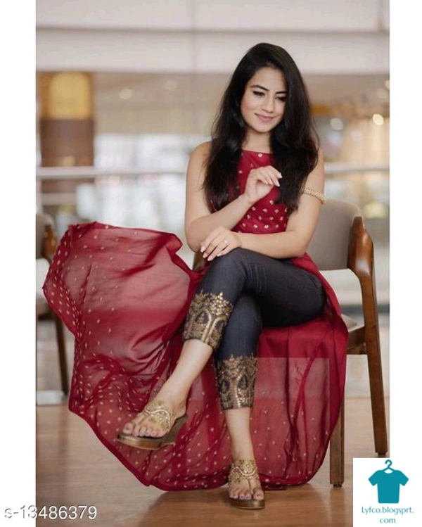Product Name: *Front Slit Long Kurti with Palazzo*Kurta Fabric: RayonBottomwear Fabric: RayonFabric: RayonSet Type: Kurta With BottomwearBottom Type: PalazzosPattern: PrintedMultipack: Single - size- L