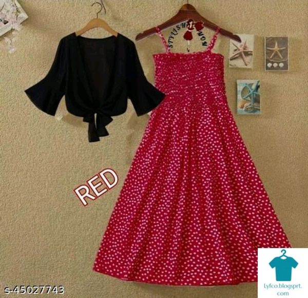Product Name: *Trendy Fabulous Women Dresses*Fabric: CrepeMultipack: 1 - size- S