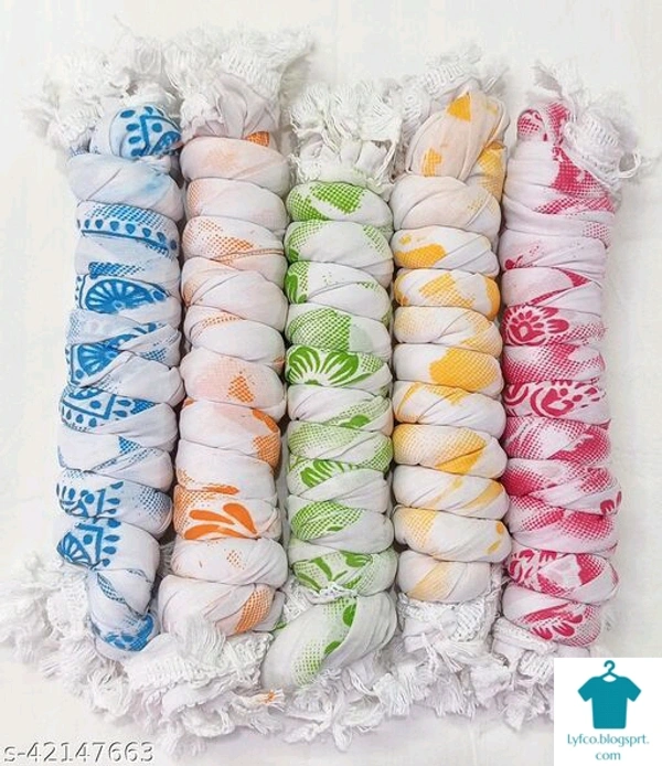Checkout this latest DupattasProduct Name: *Elegant Stylish Women Dupattas*Fabric: CottonPattern: PrintedMultipack: 5Sizes:Free Size (Length Size: 2 m) Country of Origin: India