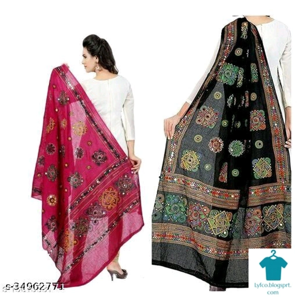Checkout this latest DupattasProduct Name: *Ravishing Fancy Women Dupattas*Fabric: CottonPattern: PhulkariMultipack: 2Sizes:Free Size (Length Size: 2.25 m) Country of Origin: India - Free size