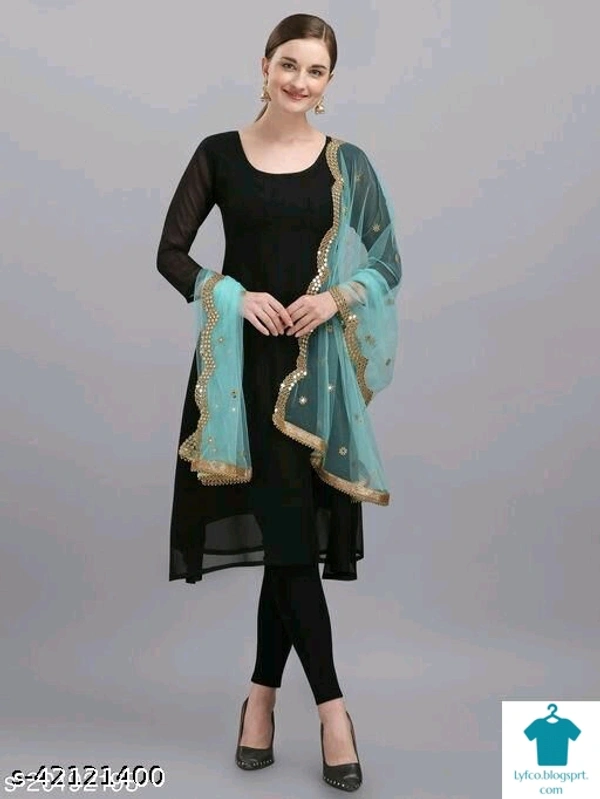 Checkout this latest DupattasProduct Name: *Ravishing Attractive Women Dupattas*Fabric: Super NetPattern: EmbellishedMultipack: 1Sizes:Free Size (Length Size: 2.35 m) Country of Origin: India - Free size