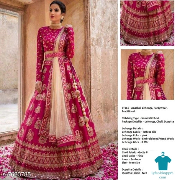 Product Name: *Designer Women Lehangas * - size- Free size