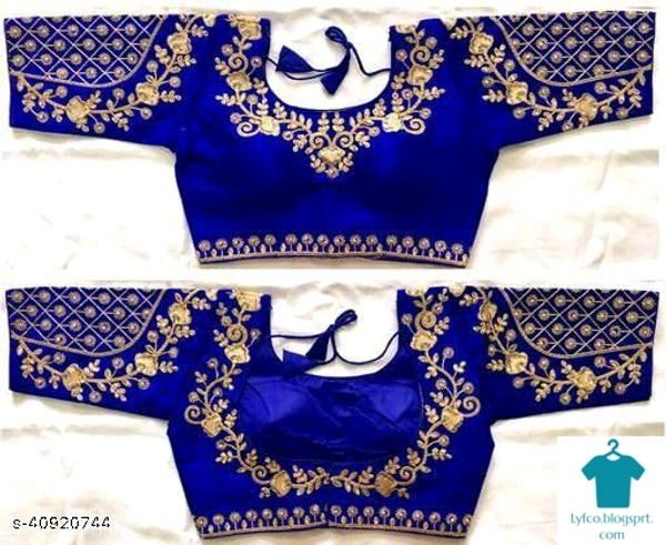 Product Name: *Stylist Womens Blouses*Fabric: SilkFabric: SilkSleeve Length: Three-Quarter SleevesPattern: Zari Woven - size- 40