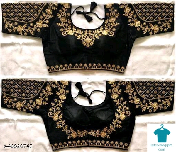 Product Name: *Stylist Womens Blouses*Fabric: SilkFabric: SilkSleeve Length: Three-Quarter SleevesPattern: Zari Woven - size 42