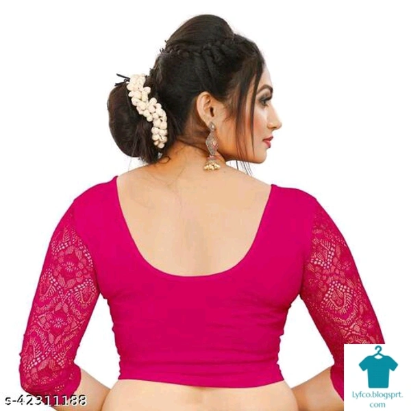 Product Name: *Stylus Women Blouses*Fabric: LycraFabric: LycraSleeve Length: Three-Quarter Sleeves - size- L, colour- black