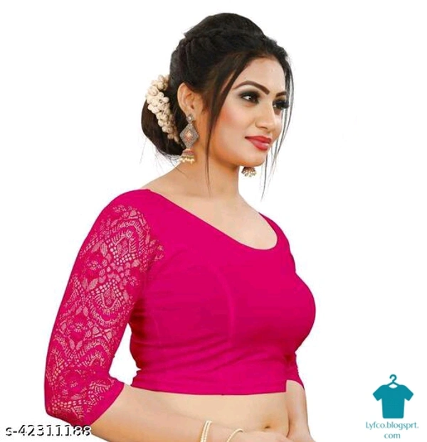 Product Name: *Stylus Women Blouses*Fabric: LycraFabric: LycraSleeve Length: Three-Quarter Sleeves - size- L, colour- black