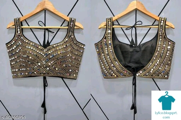 Product Name: *New Women Blouses*Fabric: Art SilkFabric: Art SilkSleeve Length: Short SleevesPattern: Embellished - colour- Black