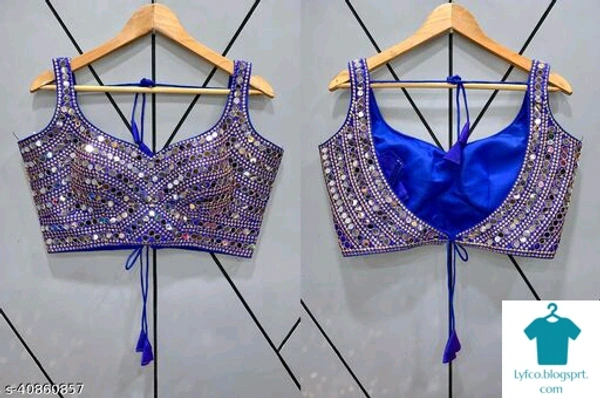 Product Name: *New Women Blouses*Fabric: Art SilkFabric: Art SilkSleeve Length: Short SleevesPattern: Embellished - size- 38, colour- Blue
