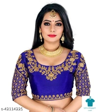 Product Name: *Amrutam Fashion Designer Studio Designer Silk White Color Embroidery Ready made Blouse Piece *Fabric: SilkFabric: SilkSleeve Length: Short SleevesPattern: Embroidered - colour- Pink, size- 38