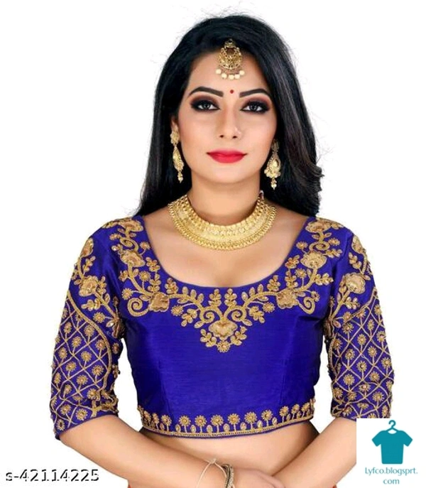 Product Name: *Amrutam Fashion Designer Studio Designer Silk White Color Embroidery Ready made Blouse Piece *Fabric: SilkFabric: SilkSleeve Length: Short SleevesPattern: Embroidered - colour- Pink, size- 38