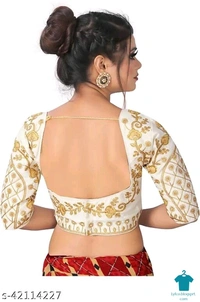 Product Name: *Amrutam Fashion Designer Studio Designer Silk White Color Embroidery Ready made Blouse Piece *Fabric: SilkFabric: SilkSleeve Length: Short SleevesPattern: Embroidered - colour- Pink, size- 38