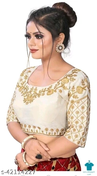 Product Name: *Amrutam Fashion Designer Studio Designer Silk White Color Embroidery Ready made Blouse Piece *Fabric: SilkFabric: SilkSleeve Length: Short SleevesPattern: Embroidered - colour- Pink, size- 38