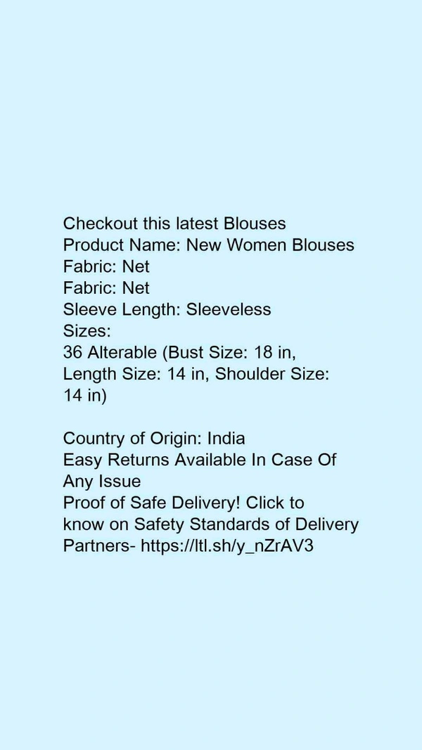 Product Name: *New Women Blouses*Fabric: NetFabric: NetSleeve Length: Sleeveless - colour- light yellow, size- 36
