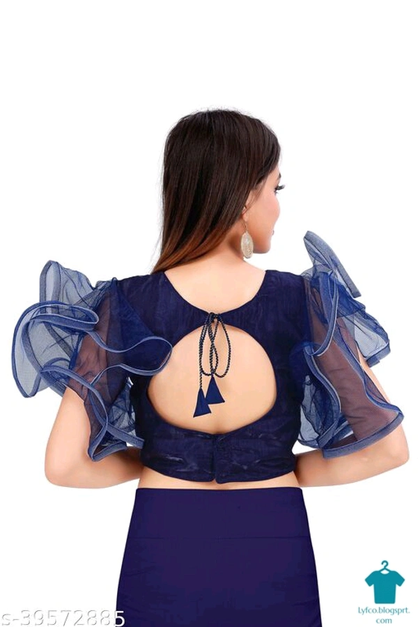 Product Name: *Classic Women Blouses*Fabric: NetFabric: NetSleeve Length: Shoulder StrapPattern: Dyed/ Washed - colour- Maroon, size- 32