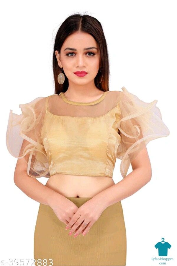 Product Name: *Classic Women Blouses*Fabric: NetFabric: NetSleeve Length: Shoulder StrapPattern: Dyed/ Washed - colour- Maroon, size- 32