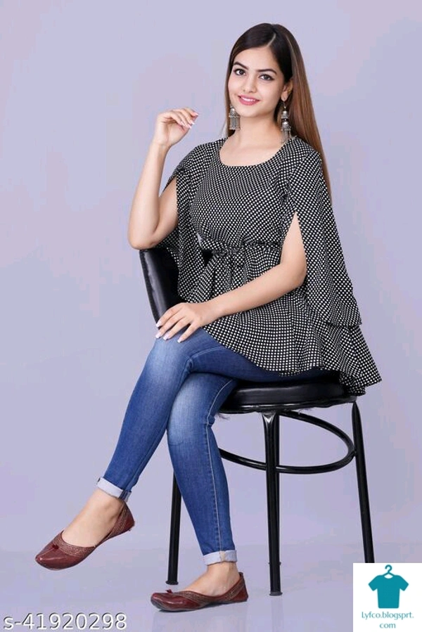 Product Name: *womens Rayon Printed top*Fabric: RayonSleeve Length: Three-Quarter SleevesPattern: PrintedMultipack: 1 - size- XXL