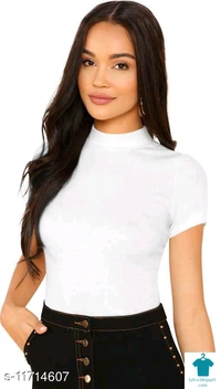 Product Name: *Women's Cotton High Neck Top*Fabric: Cotton BlendSleeve Length: Short SleevesPattern: SolidMultipack: 1 - size- XL